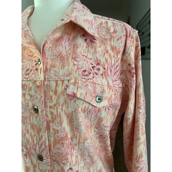 Vintage EUC Christopher & Banks Floral Print Button-Up Jacket - Picture 3 of 6
